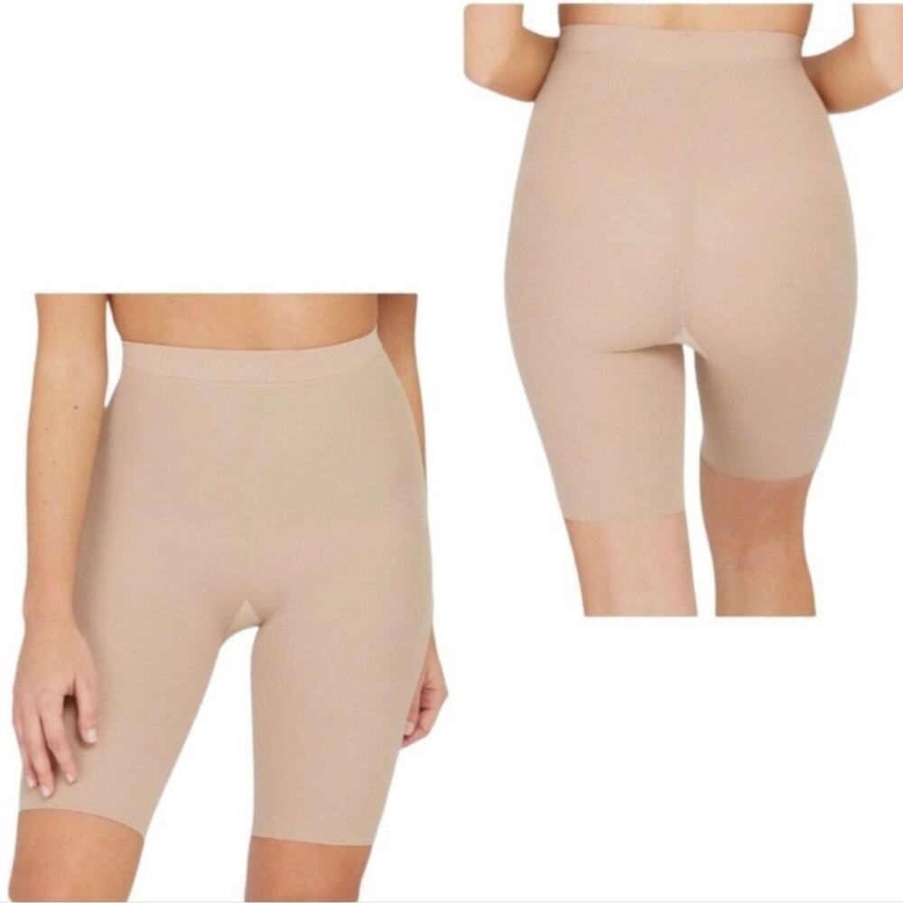 Star Power by Spanx Mid Thigh High Waist Slim Shaper Nude Size C